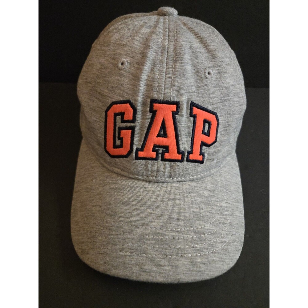 GAP Baseball Cap Hat Gray Heather W Orange Letters Size S/M Adjustable
